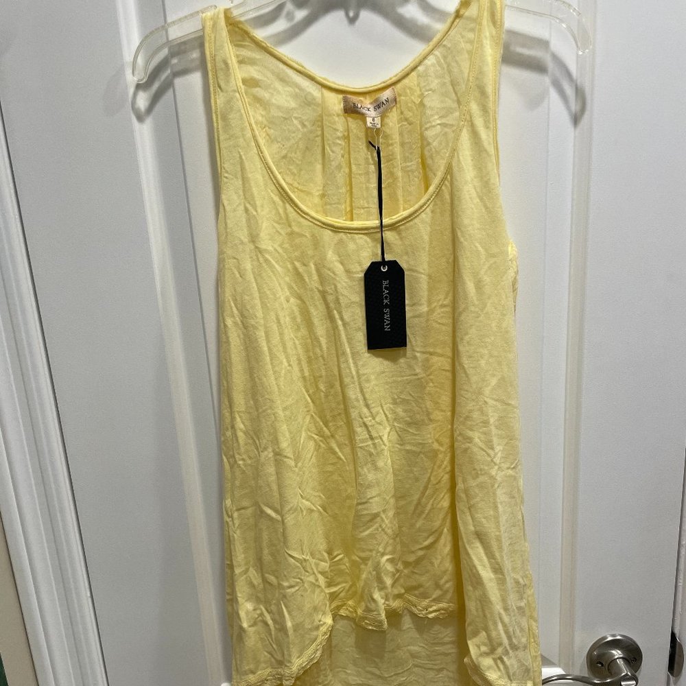 Black Swan Sleeveless Yellow Top, Size Small, New with tags